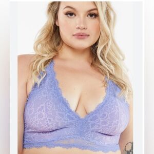 Ombré lavender lace racer back bralette by Savage Fenty, size medium